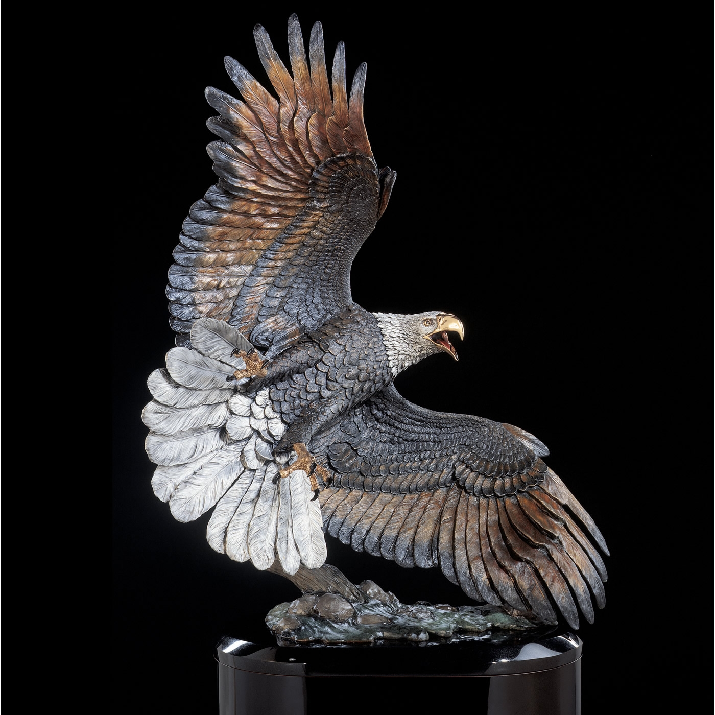 Windwalker Bronze Eagle Sculpture by Kitty Cantrell
