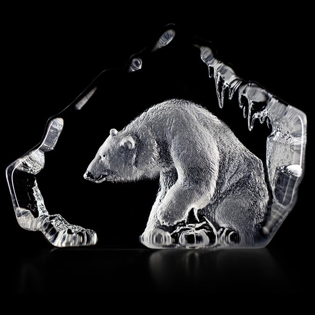 Polar Bear Crystal Sculpture