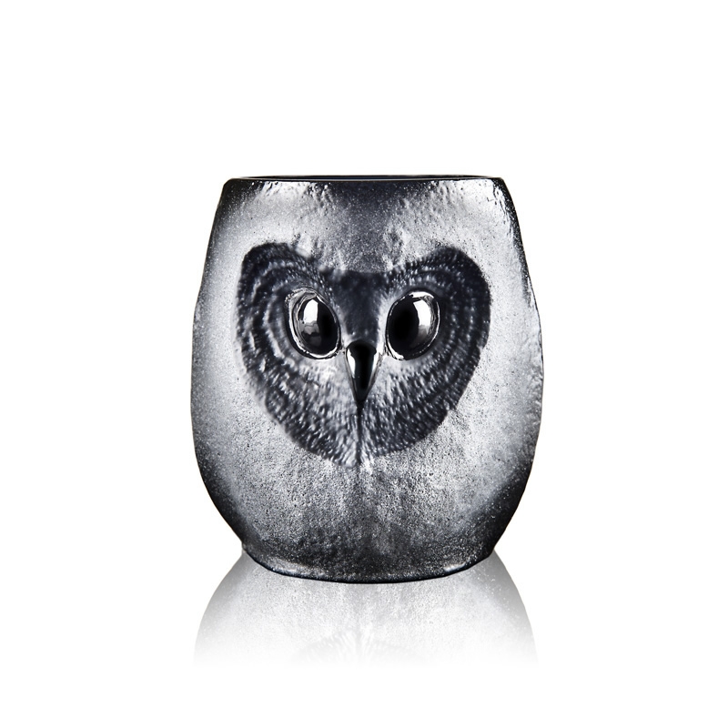 Large Owl Tumbler Glass From The STRIX Tableware Collection 