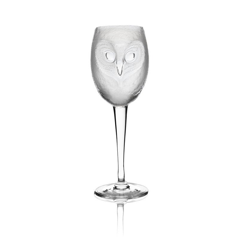 Owl Wine Glass From The STRIX Tableware Collection Clear