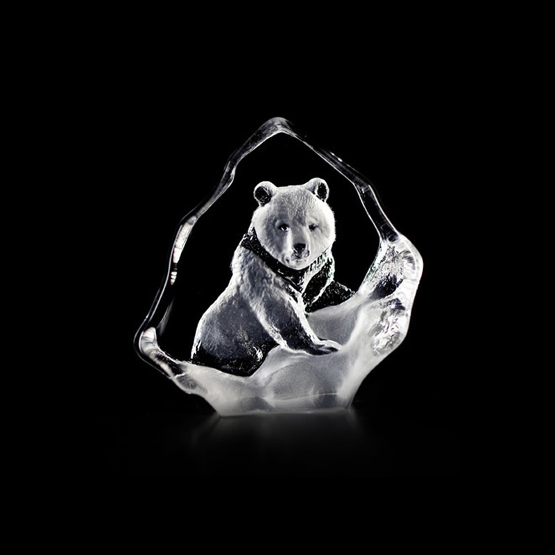Mini Crystal Grizzly Bear Figurine