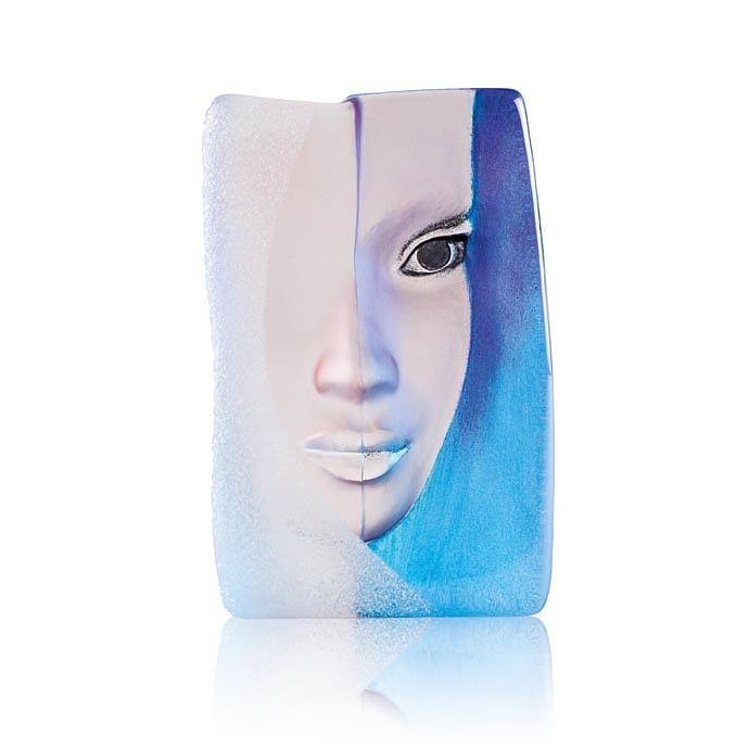MASQ Mazzai Blue Crystal Modern Face Sculpture