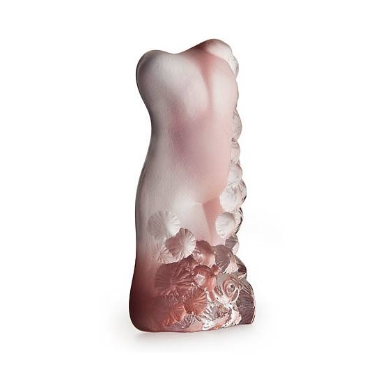 Venus Female Nude Torso Crystal Sculpture Pink Small
