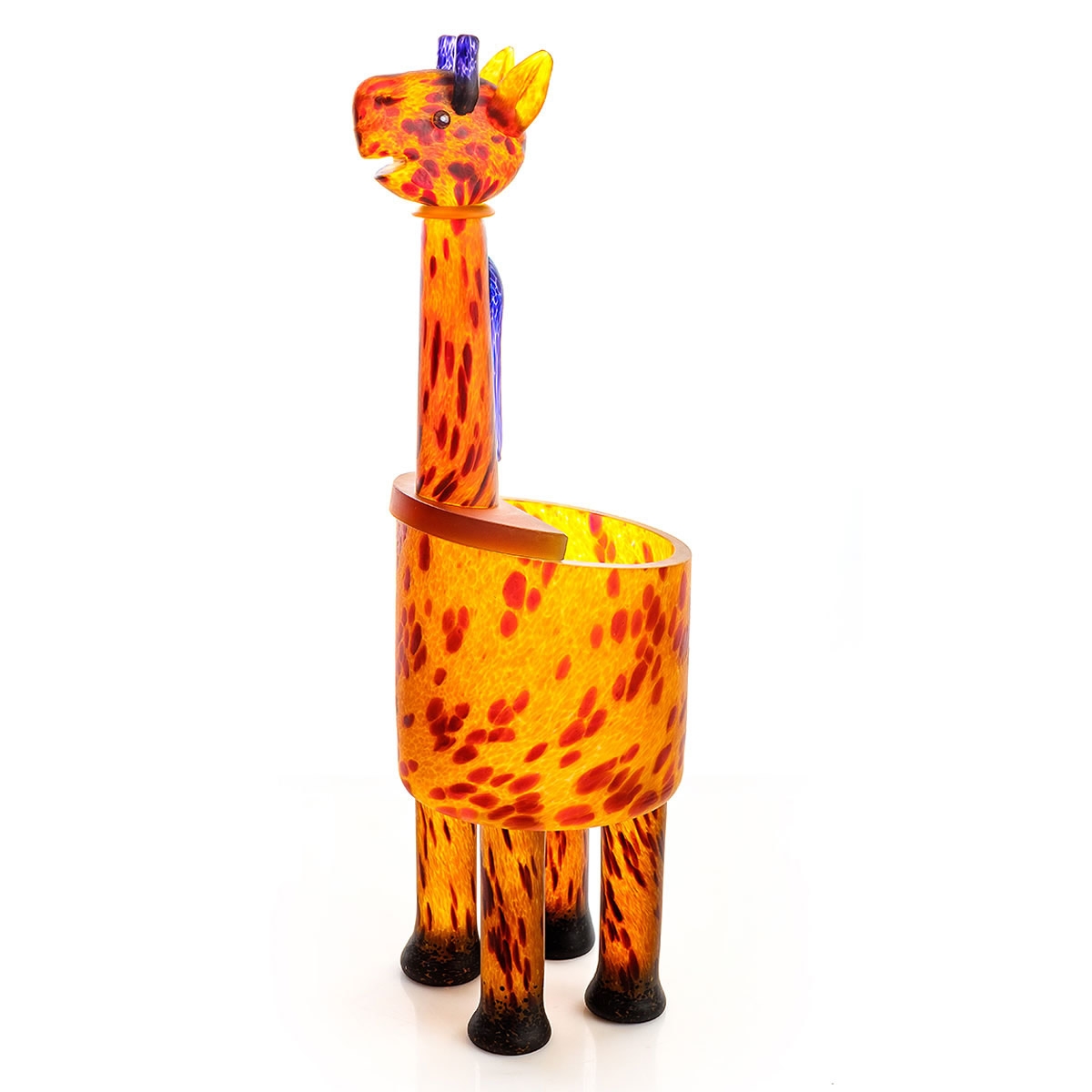 Giraffe Bowl Modern Glass Sculpture