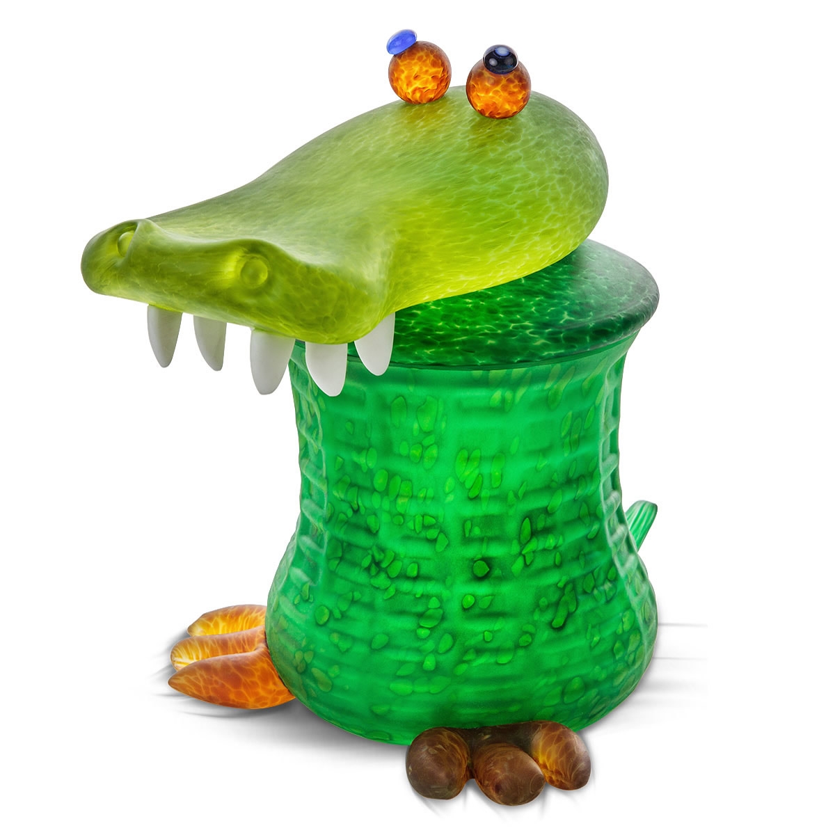 Gator Jar Glass Sculpture