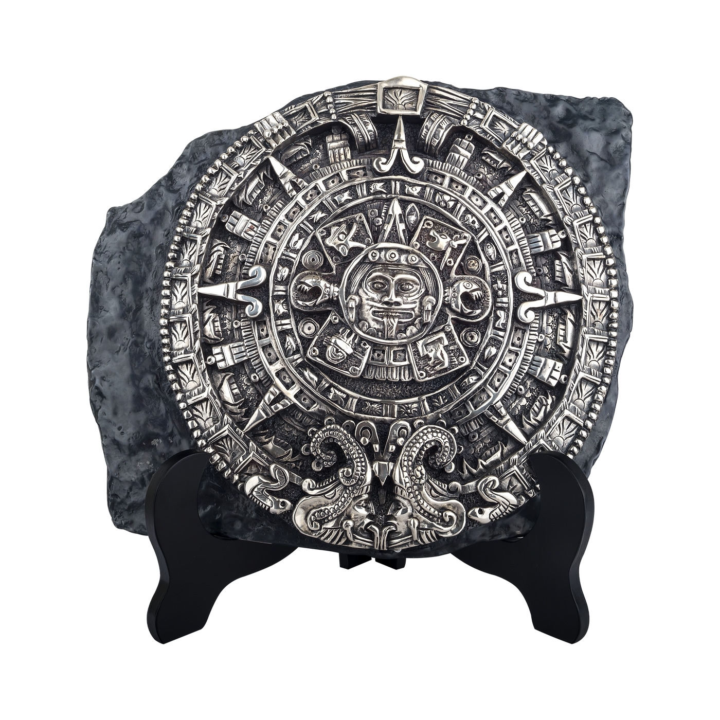 Aztec Calendar Replica Relief Sculpture