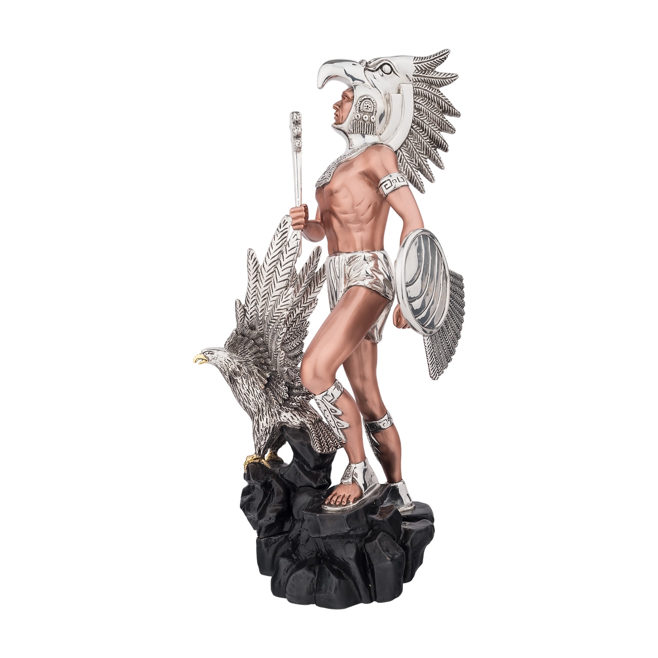 Eagle Knight Aztec Sculpture