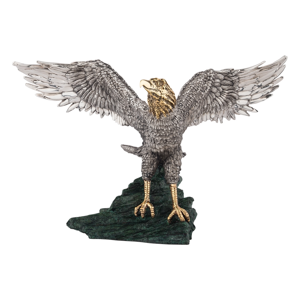 Silver Eagle Landing Sculpture