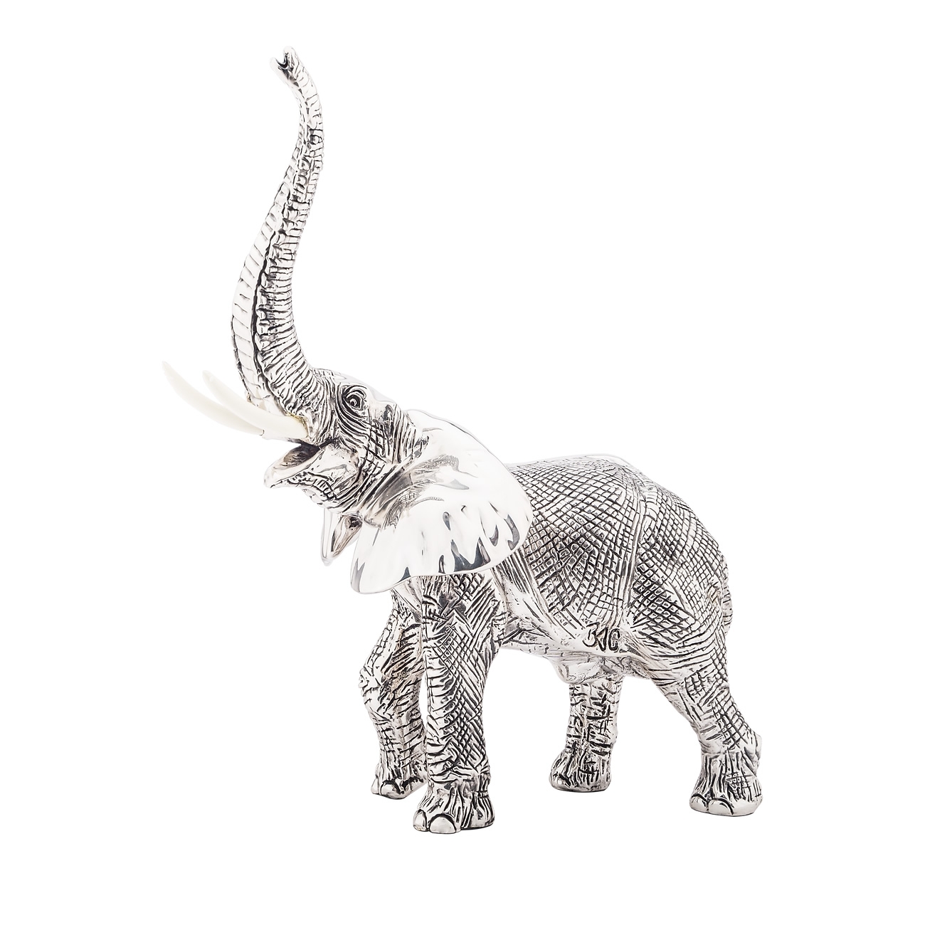 Silver Elephant Sculpture