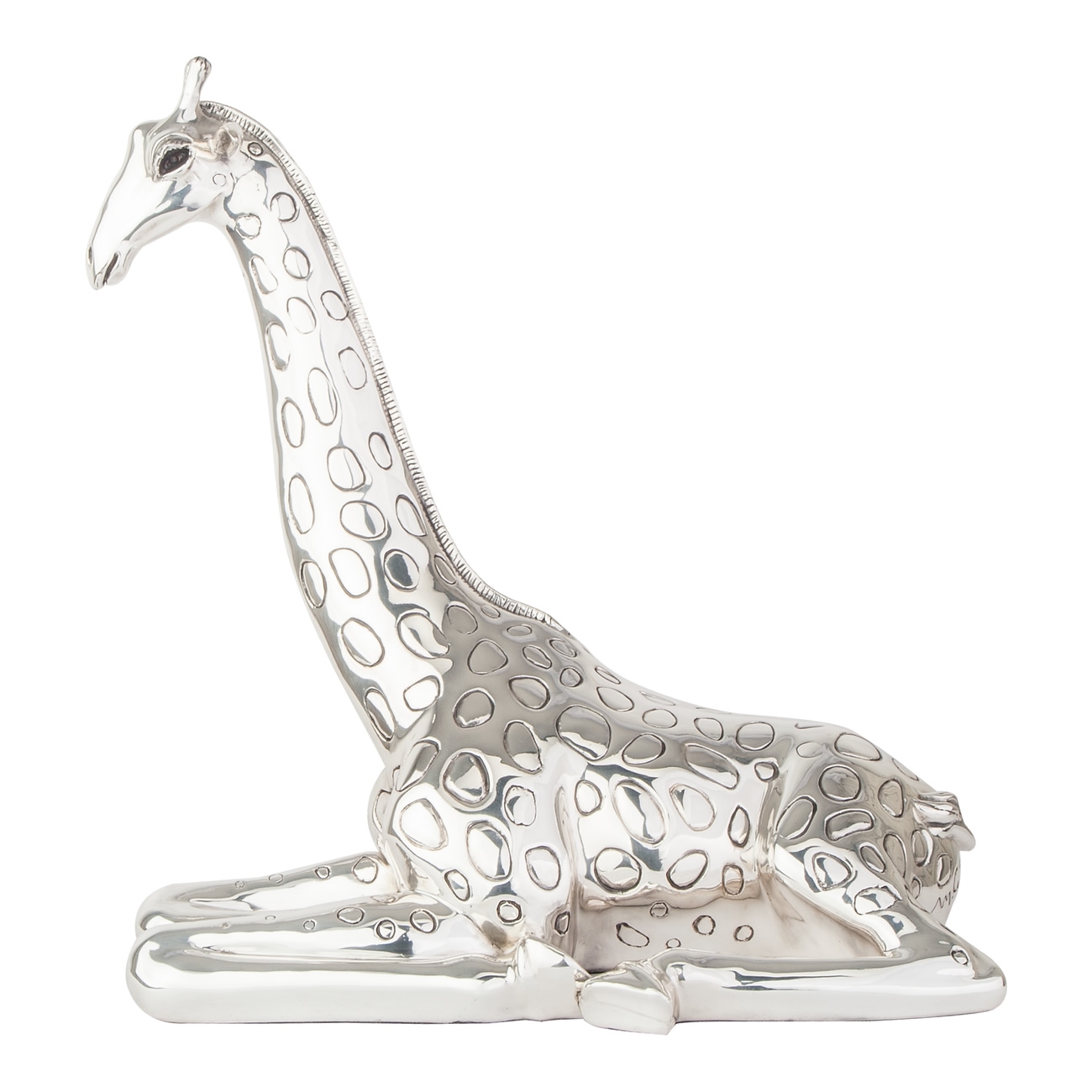 Silver Giraffe Sculpture
