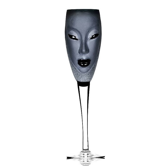 Electra Champagne Glass From The MASQ Tableware Collection Black