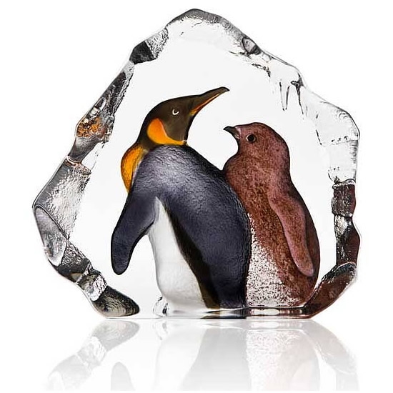 King Penguin Crystal Sculpture