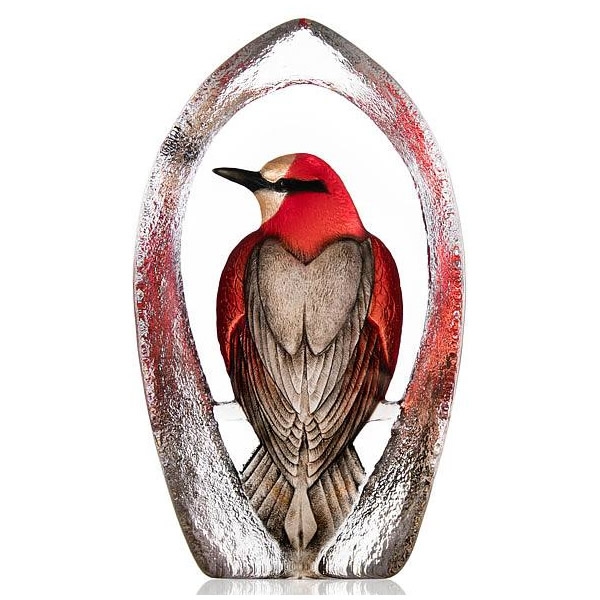 Colorina Bird Crystal Sculpture Limited Edition Red