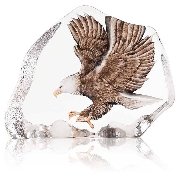 Bald Eagle Crystal Sculpture 