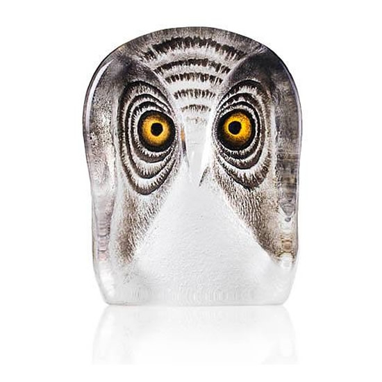 Modern Owl Crystal Sculpture Medium