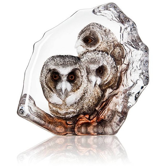 Owlets Owl Crystal Sculpture