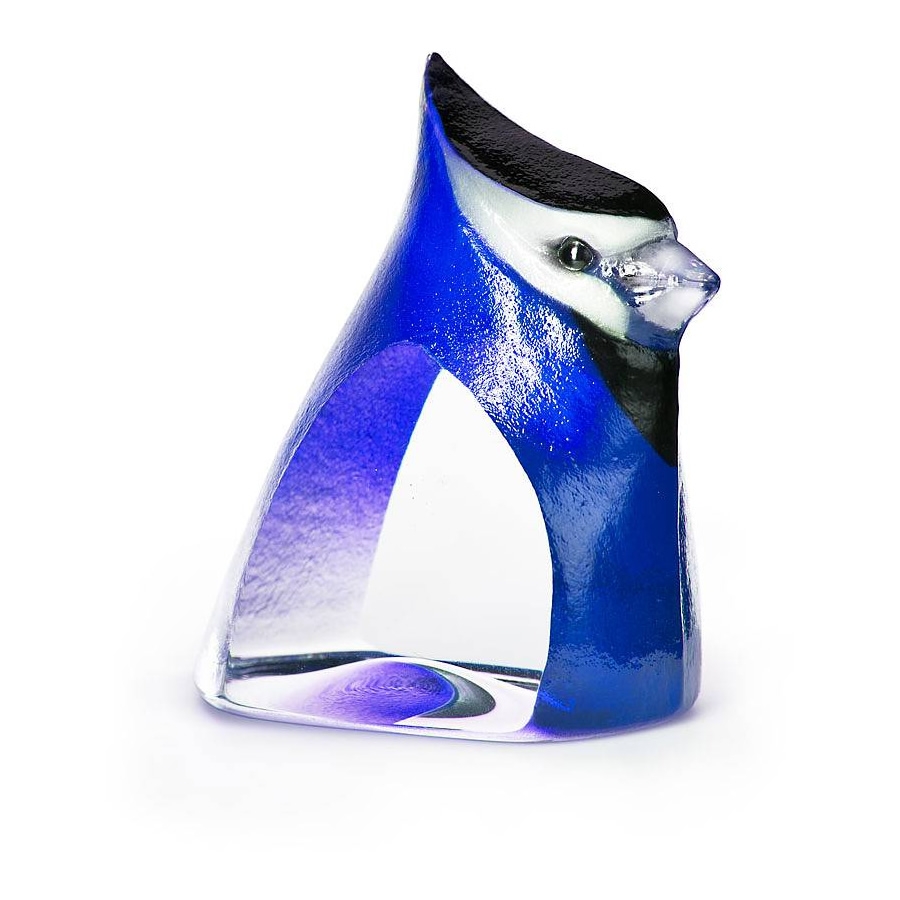 Abstract Bird Crystal Sculpture Blue