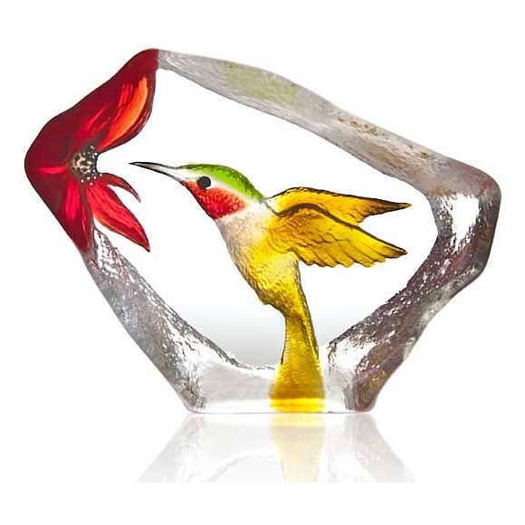 Hummingbird Crystal Sculpture