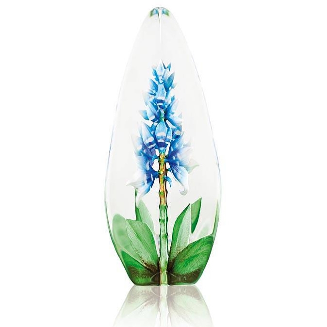 Orchid Crystal Sculpture Blue