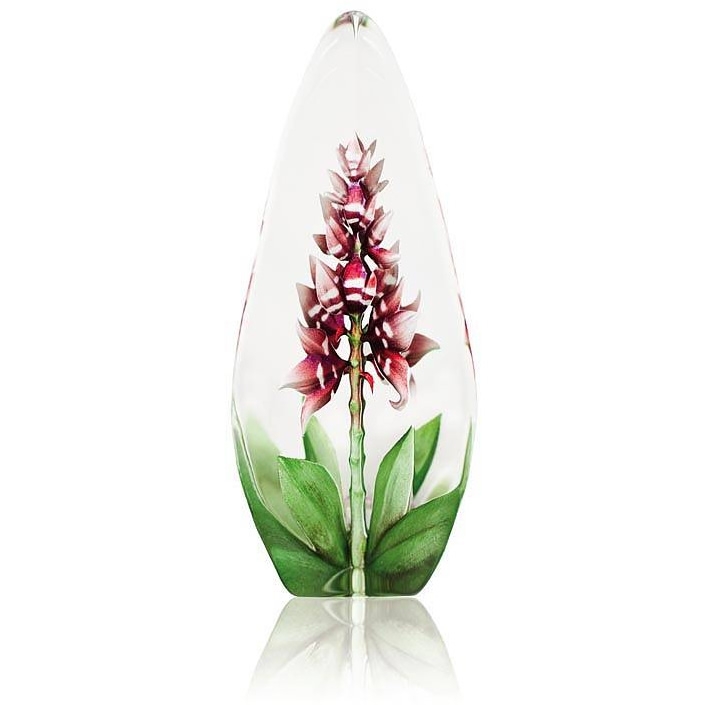 Orchid Crystal Sculpture Red