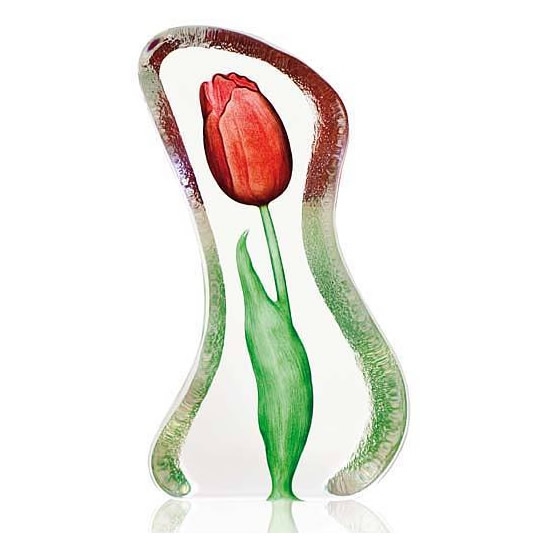 Tulip Crystal Sculpture Red Small 