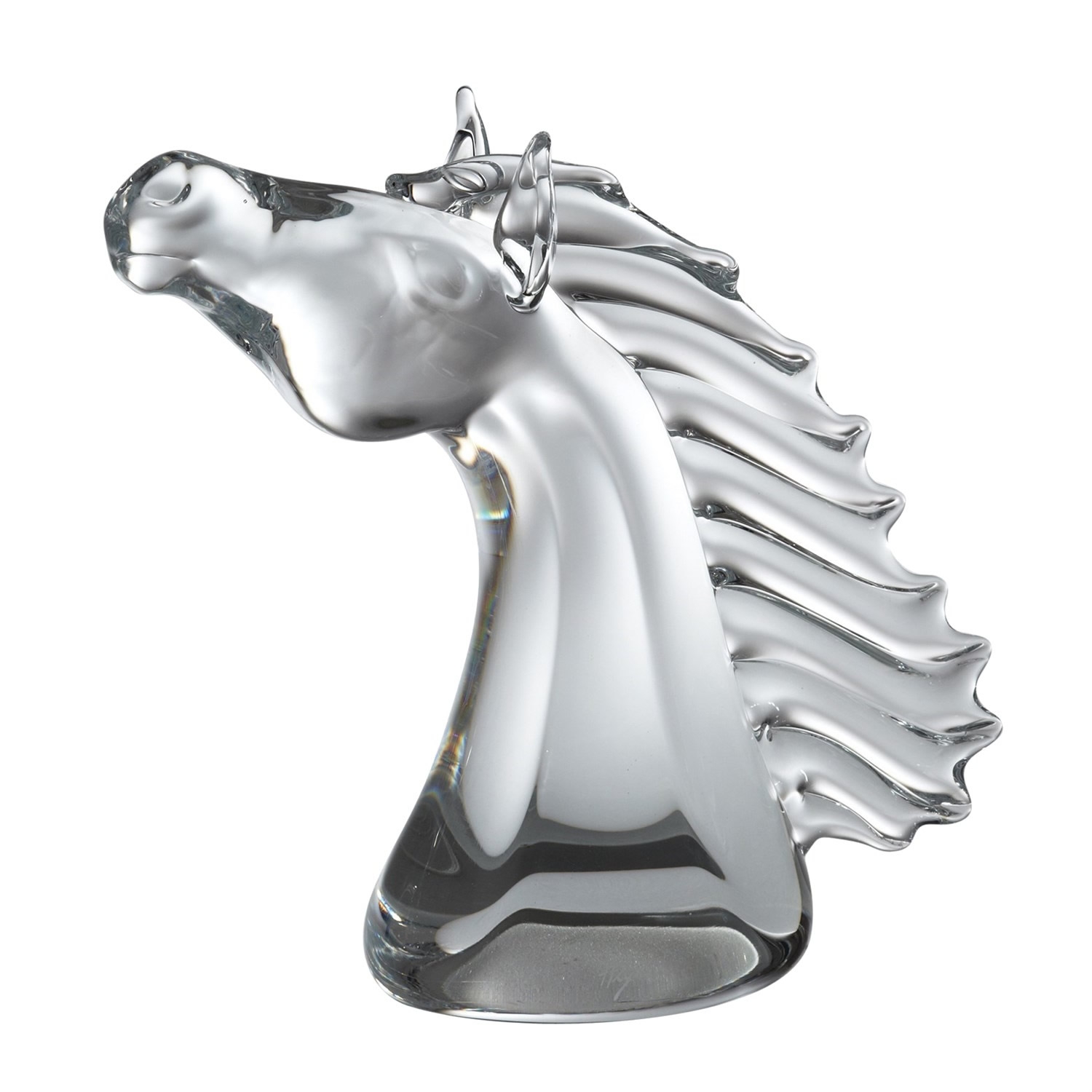 Thoroughbred Horse Head Art Glass Large