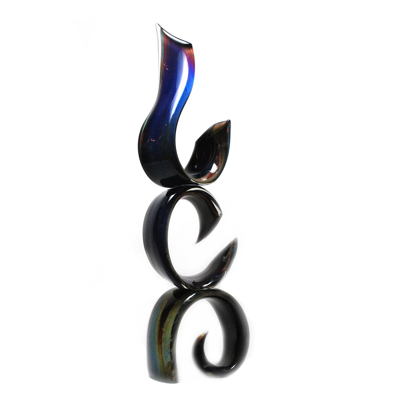Modern Glass Abstract Form Sculpture Murano