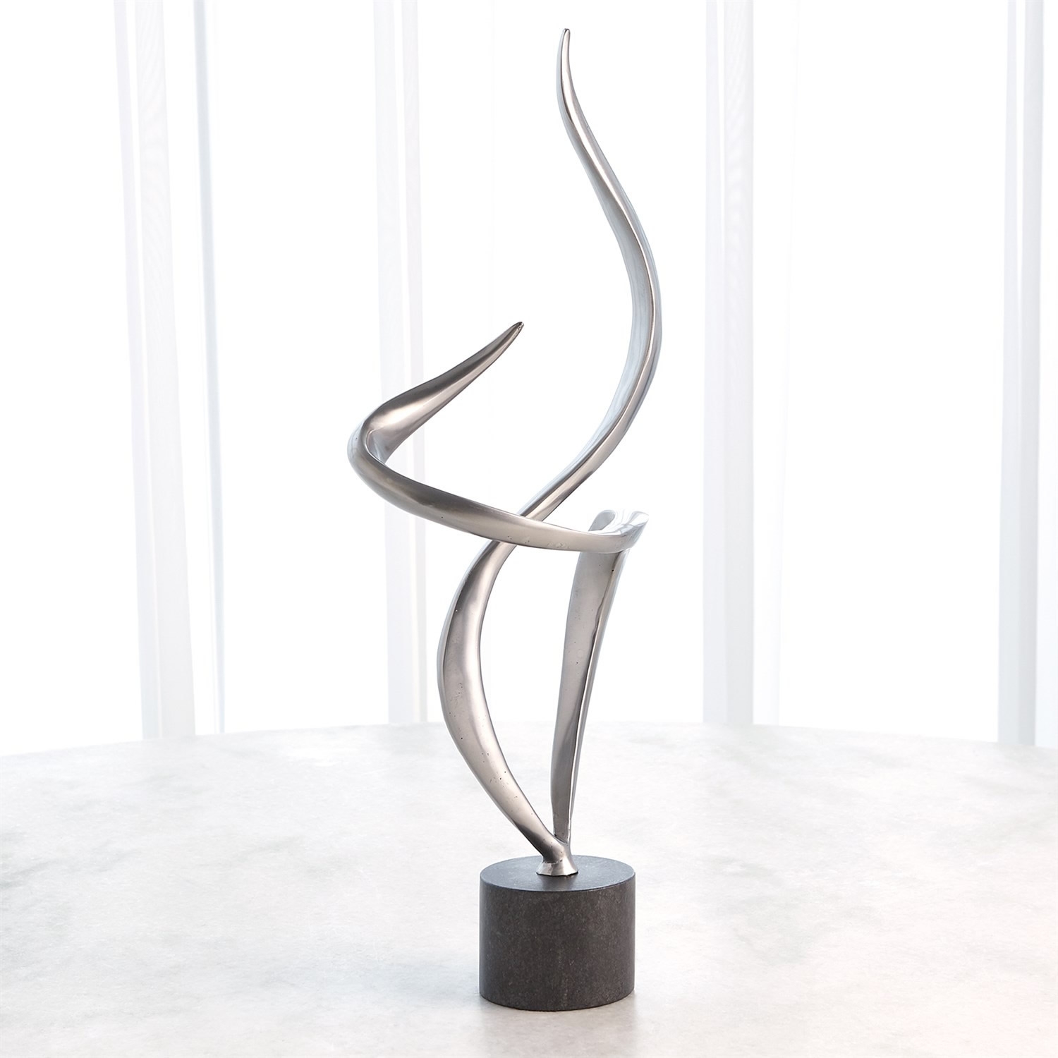 Freeform Swirl Sculpture Nickel