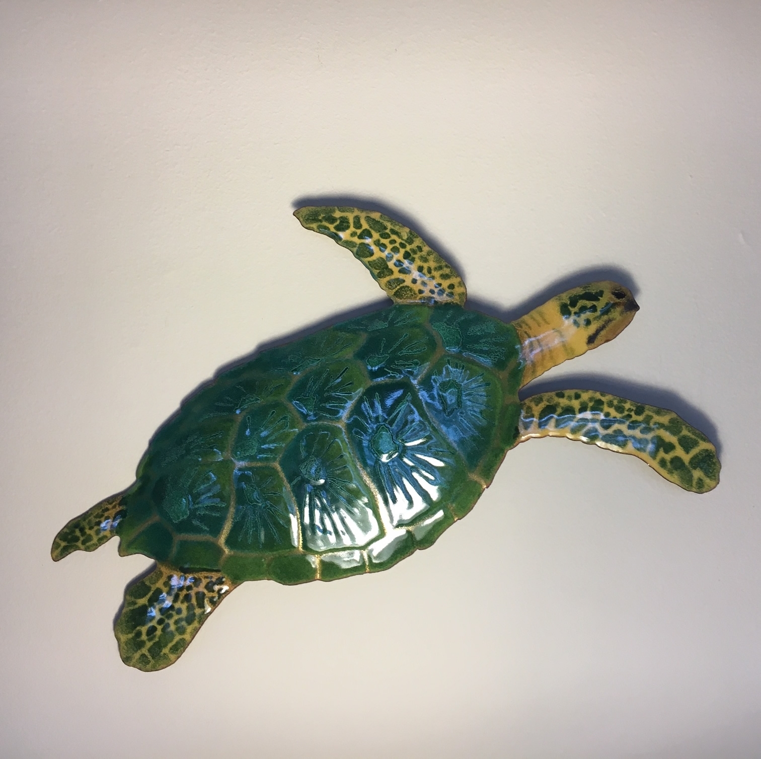 large sea turtle sculpture