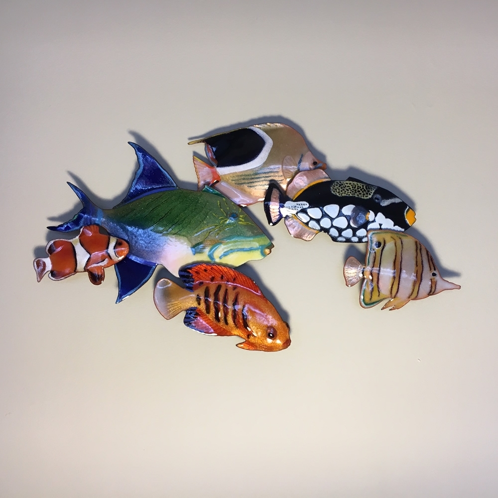 Coral Reef Fish Metal Wall Art Sculpture by Bovano of